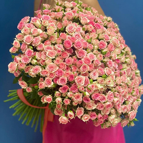 101 нежно-розовая кустовая Роза - Фото 4