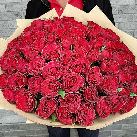 Букет из 75 роз №160 - Фото 6