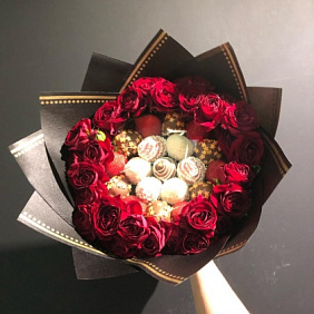 Букет цветов "Красная звезда"