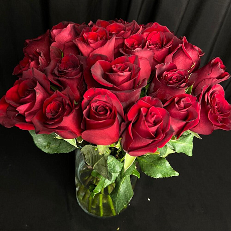 Букет из 25 красных роз №160 - Фото 2