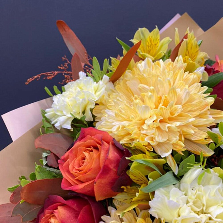 Букеты цветов Осенний вальс №161 - Фото 4