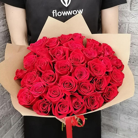 Букет роз 35 VIP Premium №161 - Фото 4