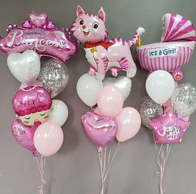 Композиция из шаров "It is a girl"