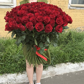 Букет из 101 розы 70см №161