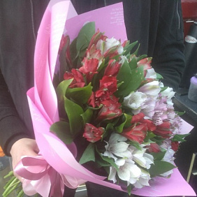 Моно букет из альстромерии