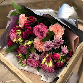 Большой букет Цветов "розовая нежность"