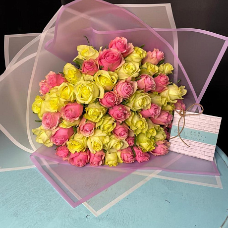 Моно букет из 51 розы - Фото 3