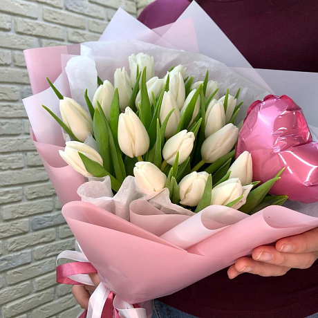 Букет цветов Tulips heart - Фото 5