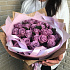 Фиолетовые розы в дизайнерской упаковке №160 - Фото 3