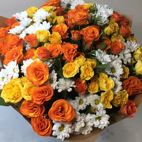 Букет цветов Лучики солнца №163 - Фото 4