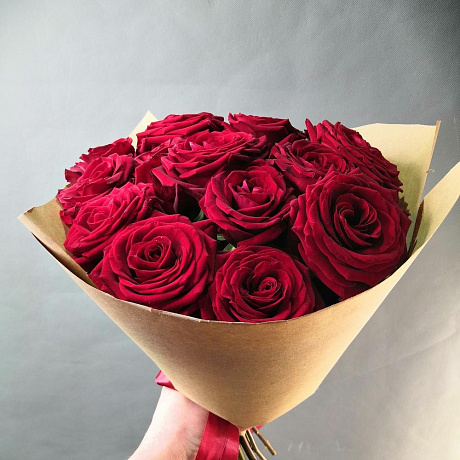 Букет бордовая палитра - Фото 6