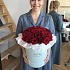 Розы красные в шляпной коробке - Фото 3