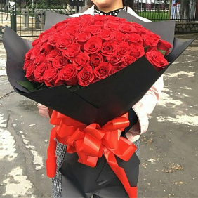 Букет цветов "Черное море"