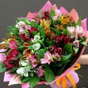 Букет цветов "Радуга" №1601
