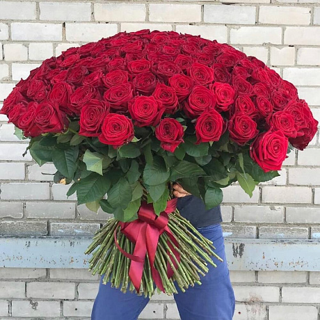 Букет из 101 Красных роз (70 см) - Фото 5