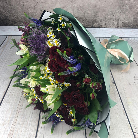 Букет цветов Красный бархат №161 - Фото 4