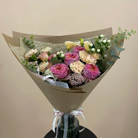 Букет с пионовидной Розой №160 - Фото 5