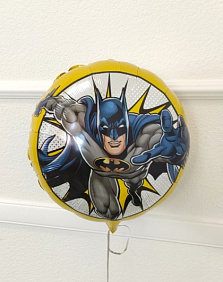 Фольгированный круг шар "Бэтмен,вперёд!"