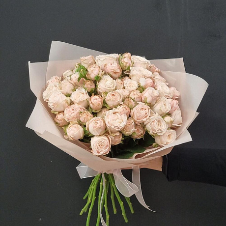 Букет кустовой пионовидной розы Bombastic 15шт - Фото 4