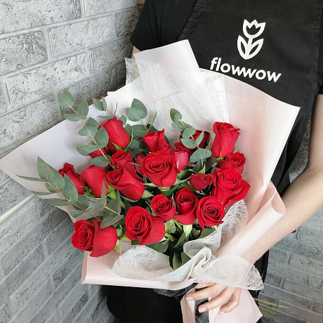 Букет цветов Бордо №163 - Фото 2