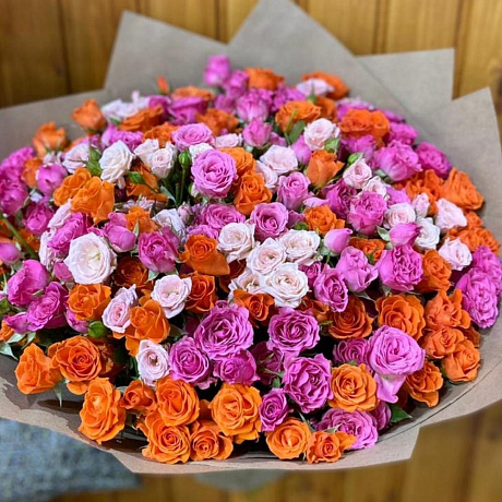 Букет кустовой розы №160 - Фото 2