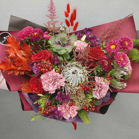 Букет цветов Цвет любви красный - Фото 6