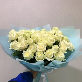 Букет цветов "Аваланч белый пломбир"