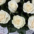 Корзина из белых роз Аваланж - Фото 5