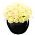 LUXURY!51 белая роза в шляпной коробке - Фото 1
