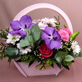 Ящик  с цветами №181