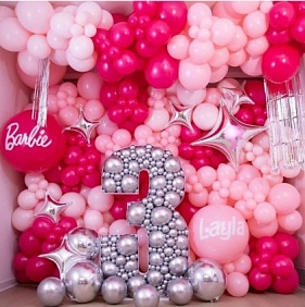 Фотозона "Стена из мыльных пузырей" из шаров