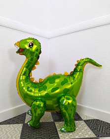Ходячая фигура шар "Динозавр Стегозавр" зеленый 99 см