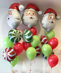 Композиция из шаров "Новогоднее трио!"