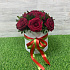 15 красных роз в белой шляпной коробке - Фото 5