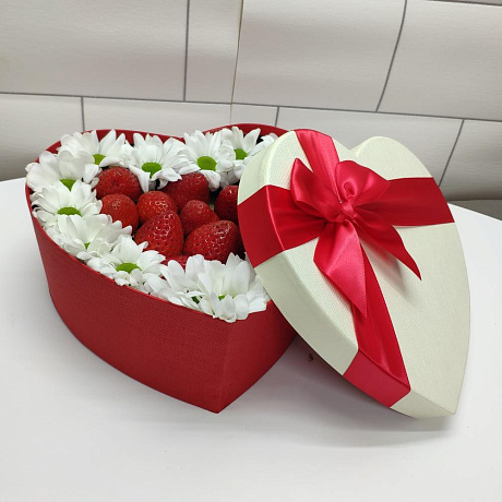 Цветы в коробке сердце 2 - Фото 6
