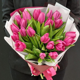 Букет тюльпанов Pink Ardour 21шт