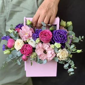 Букет цветов "Розовое настроение" №162