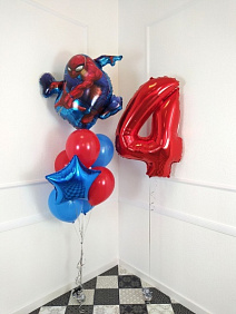 Композиция из шаров "Ловкий Человек-паук"