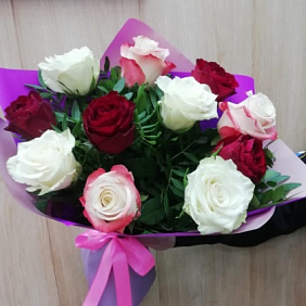Букет моно Розы микс