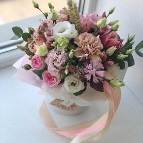 Весенняя коробочка с цветами mini