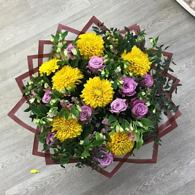 Букет цветов "Мальвина" №166