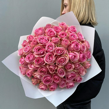 Нежный монобукет «М» в упаковке - Фото 3