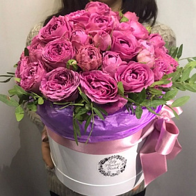 Букет цветов "MistyBubbles" в коробке