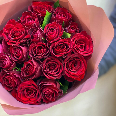 Букет из красных роз премиум - Фото 3