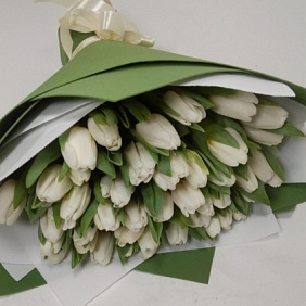 Букет из белых тюльпанов №161