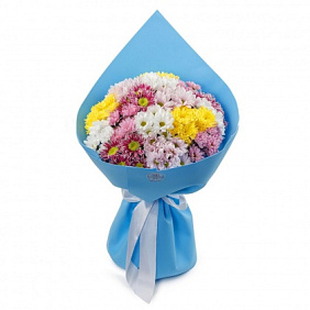 Букет из хризантем Звездное небо (миди) №161