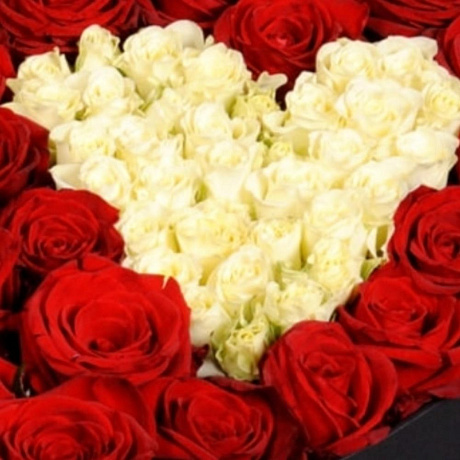 Цветы в коробке сердце ️ - Фото 3