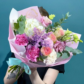 Букет цветов "Воздушная акварель" №166