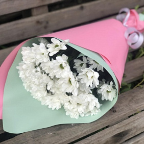 Букет из 5 кустовых хризантем №160