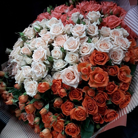 55 кустовых роз